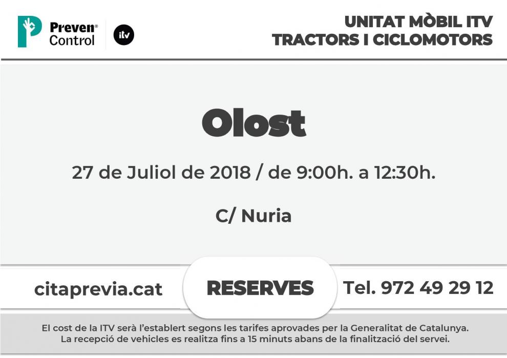 Visita de la unitat mòbil de la ITV per a tractors i ciclomotors